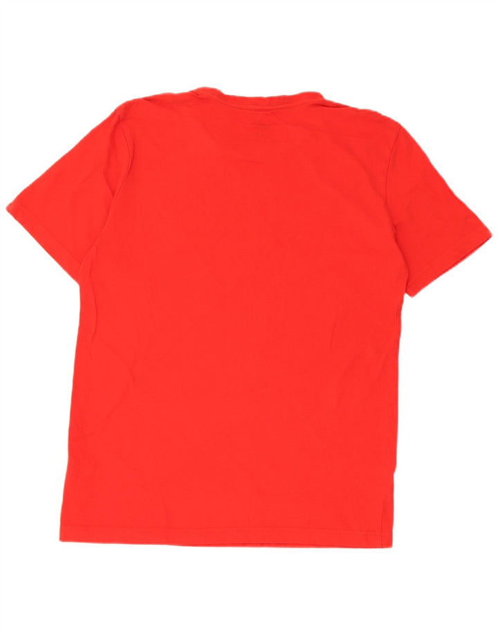 T-shirt grafica da uomo Puma Top in cotone rosso medio