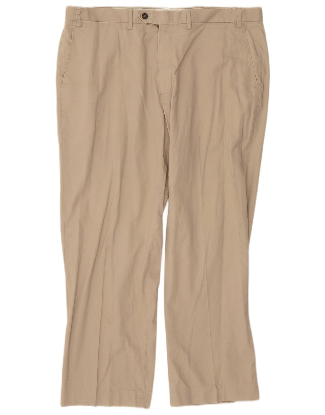 Pantaloni da abito dritti da uomo Marks & Spencer W40 L29 in cotone beige