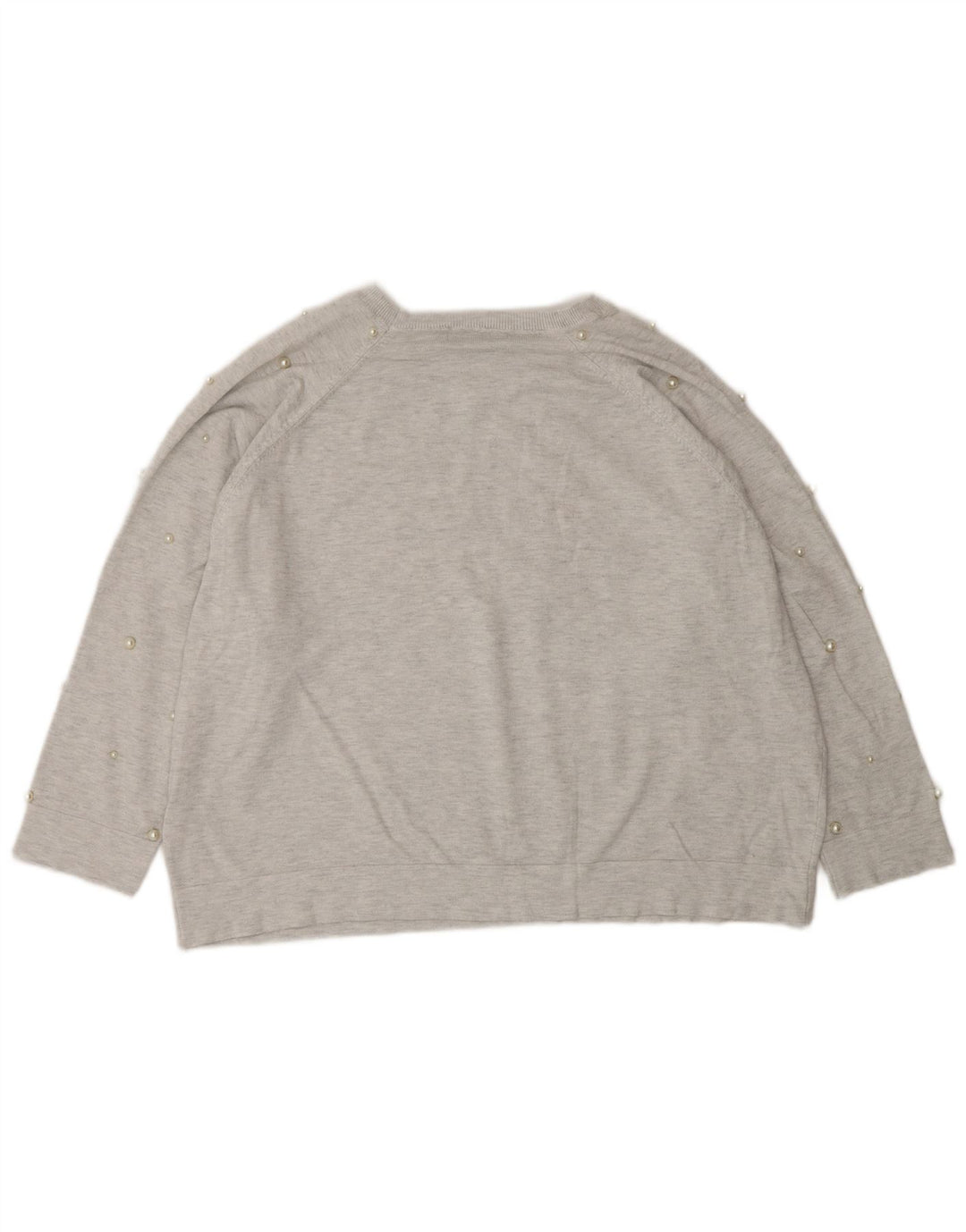 Maglione ZARA da donna oversize con scollo a barca UK 14 Grigio medio