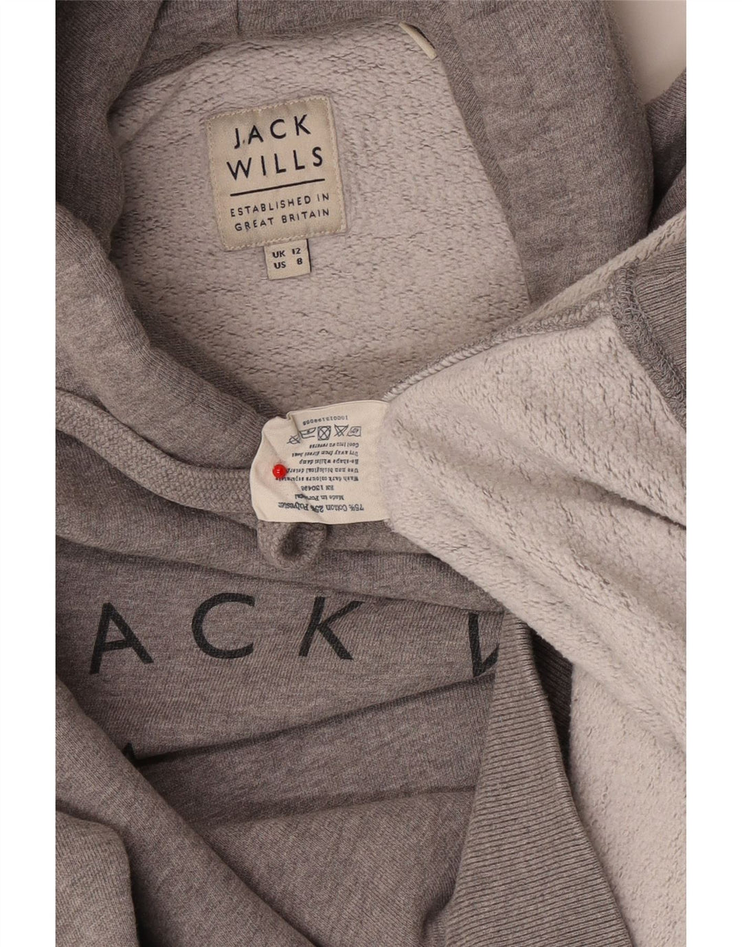 Maglione con cappuccio Salcombe Devon da donna Jack Wills UK 12 Grigio medio chiazzato