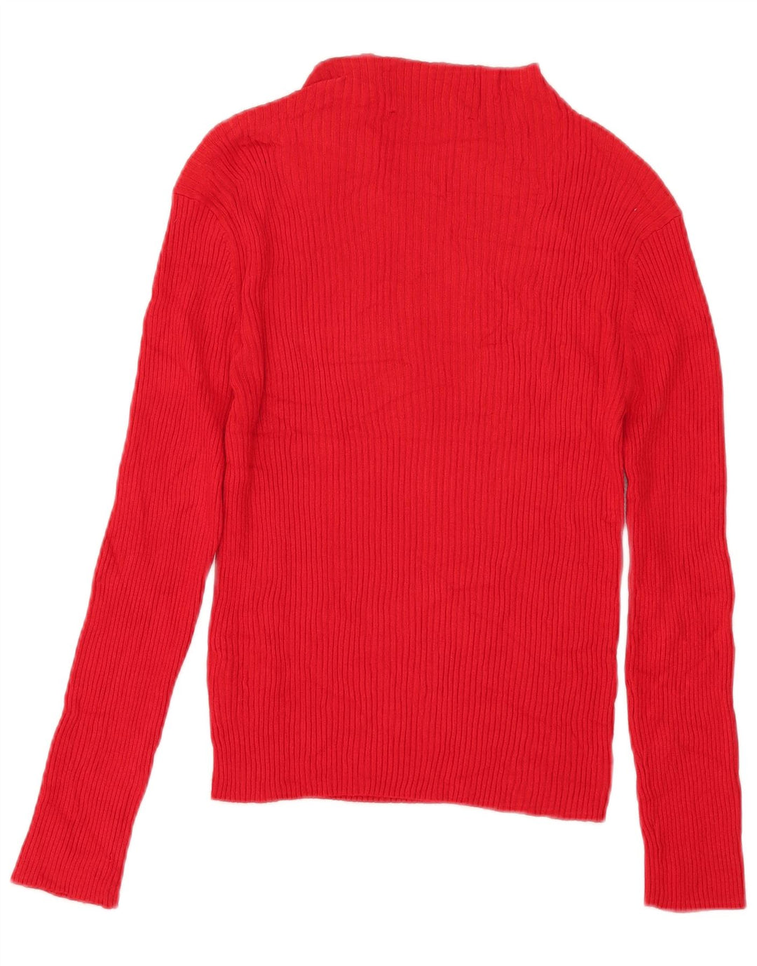 Maglione maglione a collo alto da donna Zara UK 14 grande viscosa rossa