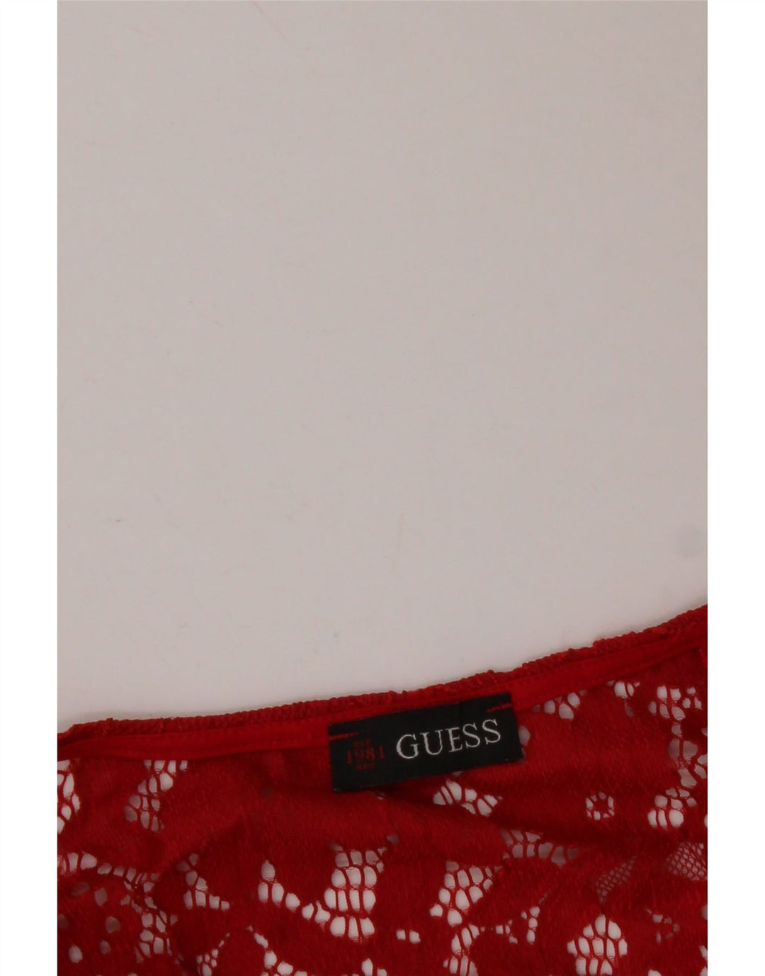 GUESS Camicetta da donna Top UK 12 Medio Rosso Floreale