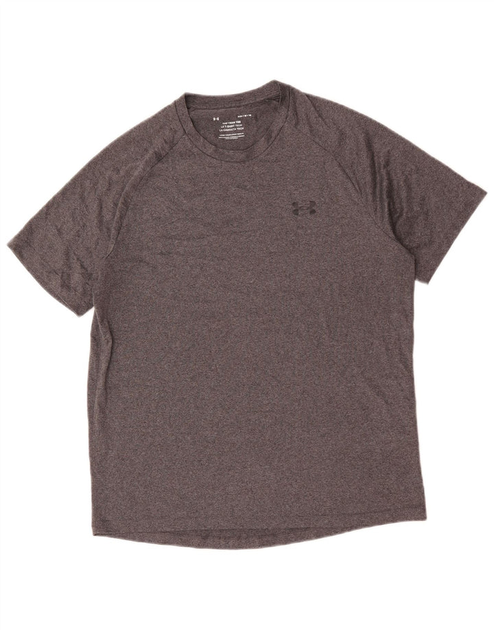 T-shirt da uomo Under Armour Top grigio medio in poliestere