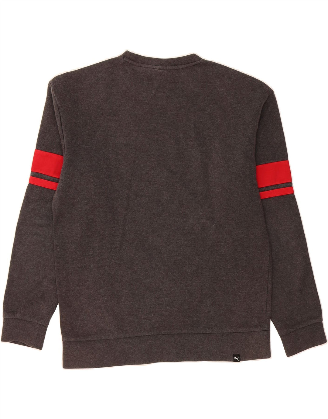 PUMA Mens Graphic Sweatshirt Jumper Medium Grey Colourblock Vintage Puma and Second-Hand Puma from Messina Hembry 