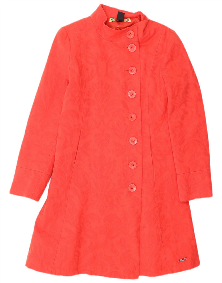 Desigual Cappotto da uomo EU 40 Medio Rosso Paisley Cotone