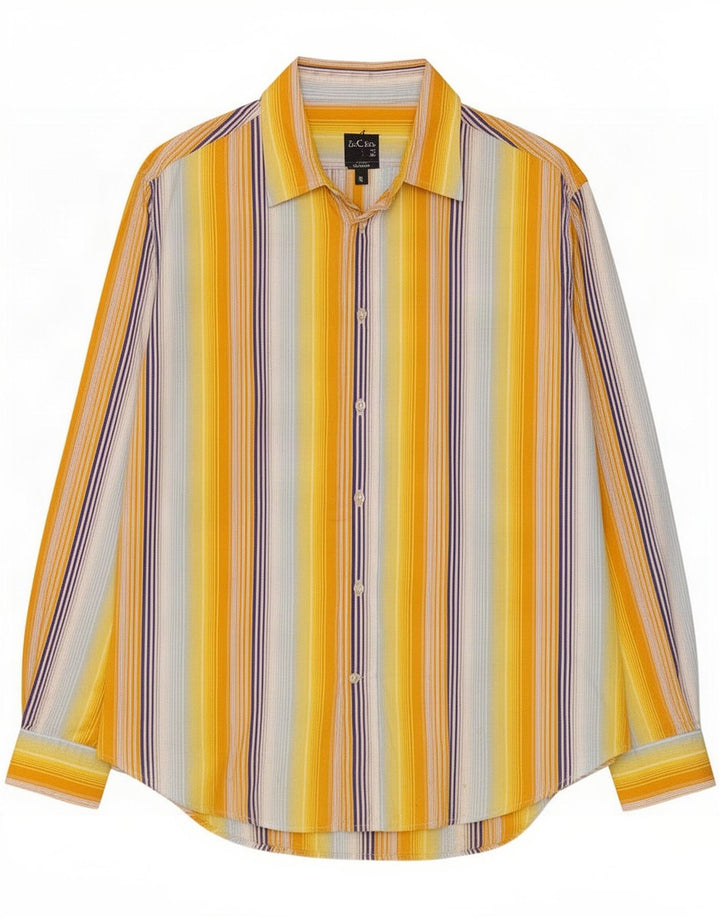 Camicia da uomo Massimo Dutti taglia 42 grande a righe gialle