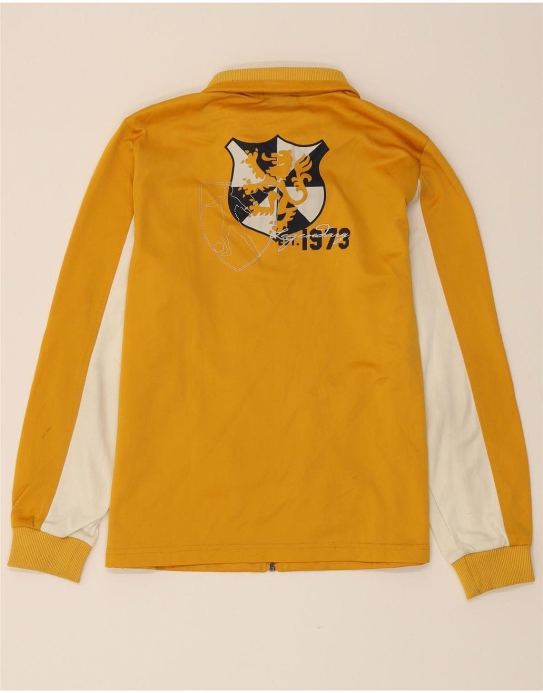 LOTTO Boys Tracksuit Top Jacket 13-14 Years Large Yellow Colourblock Vintage Lotto and Second-Hand Lotto from Messina Hembry 