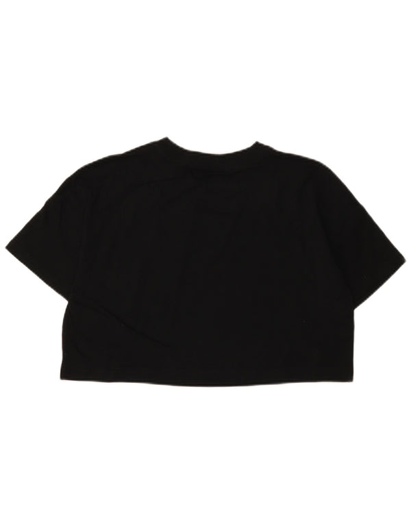 CALVIN KLEIN JEANS T-shirt grafica oversize da donna UK 6 XS Nera