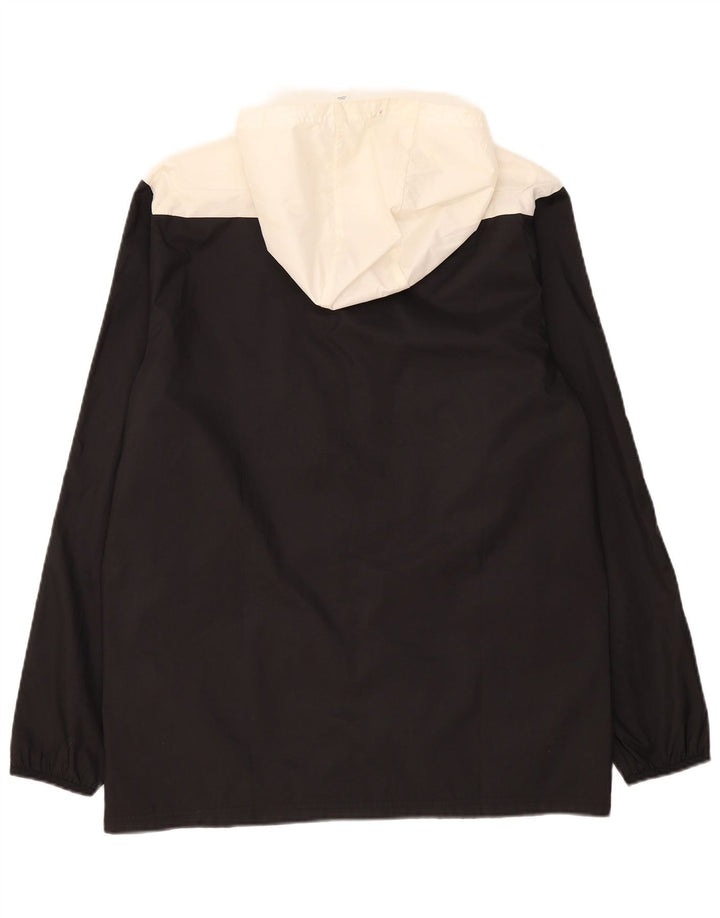 Giacca antipioggia da uomo Adidas con cappuccio UK 38 poliestere color block nero medio