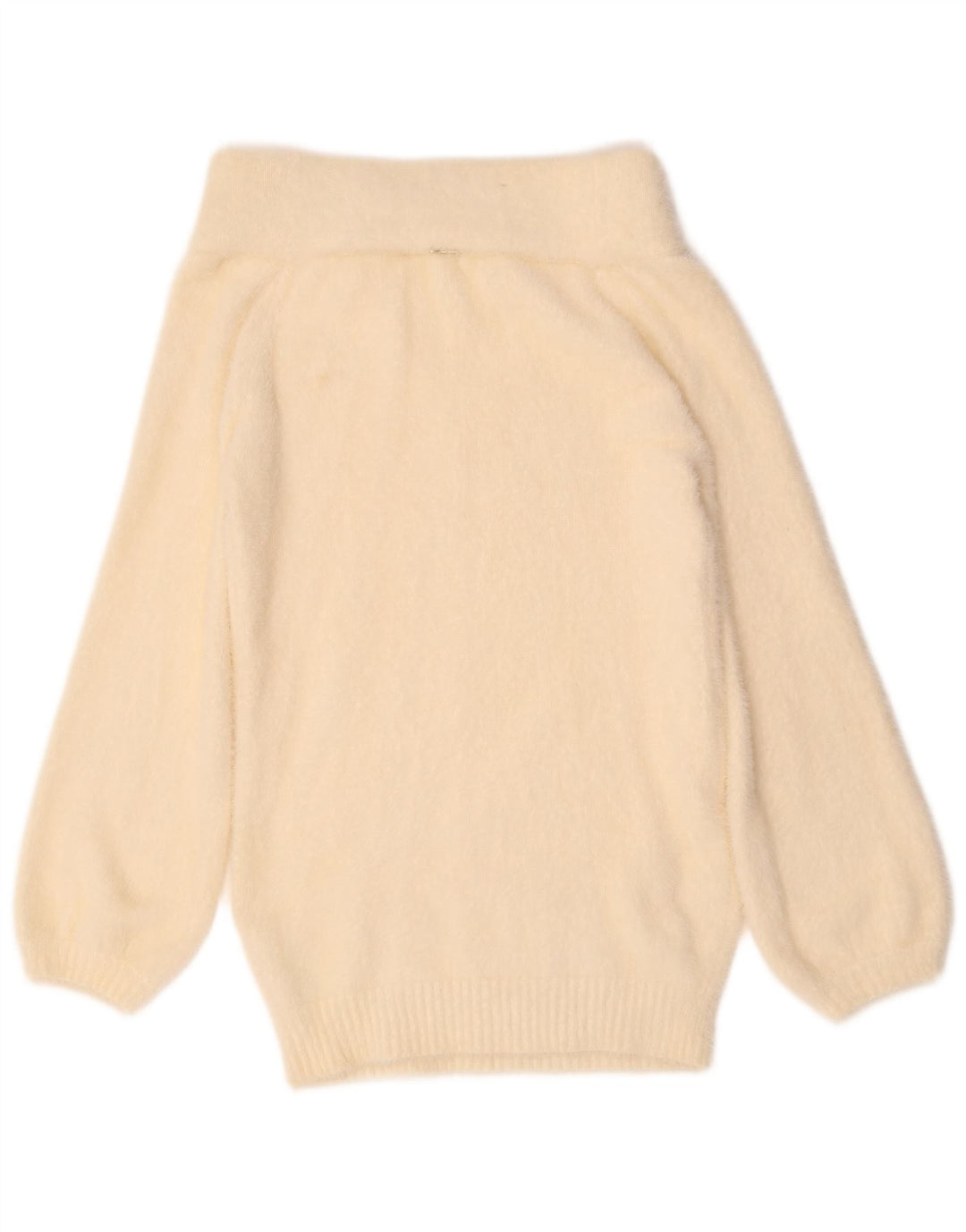 Maglione maglione oversize da donna Guess con collo alto UK 4 XS in poliammide bianco sporco