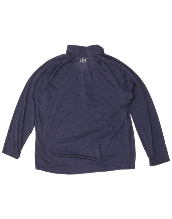 Top da tuta pullover con zip da donna Under Armour UK 18 XL Blu navy