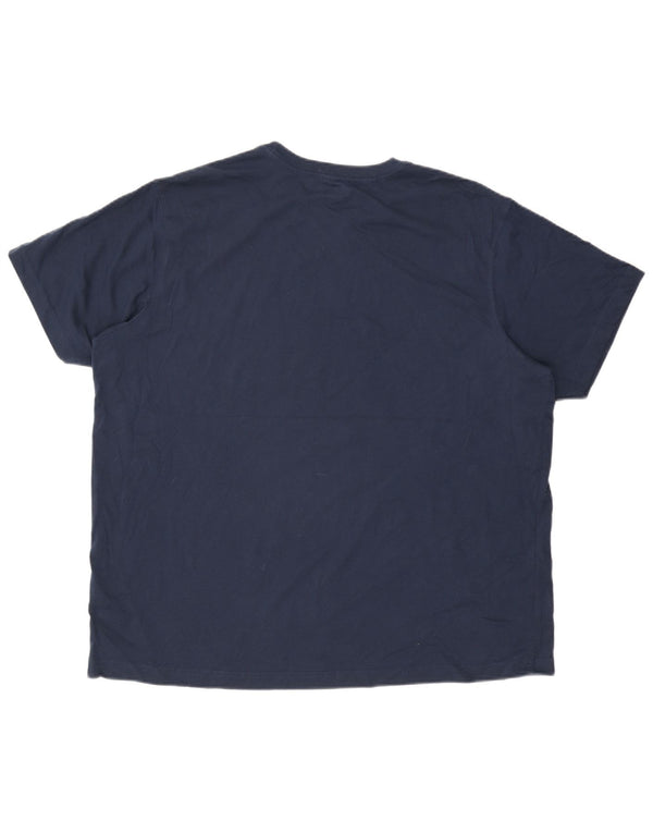 T-shirt da uomo EDDIE BAUER Top 2XL cotone blu navy