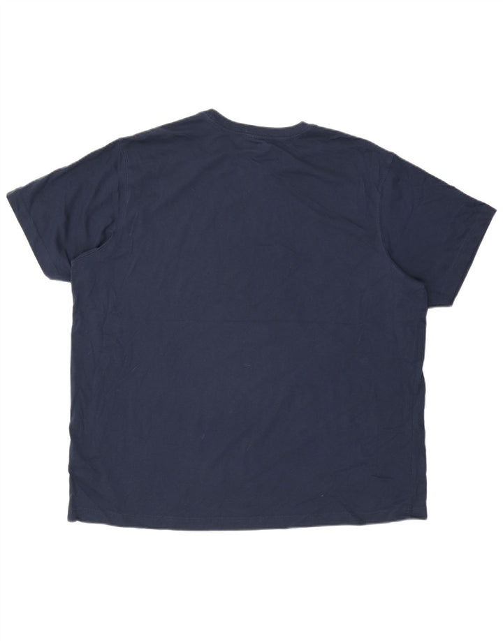 T-shirt da uomo EDDIE BAUER Top 2XL cotone blu navy