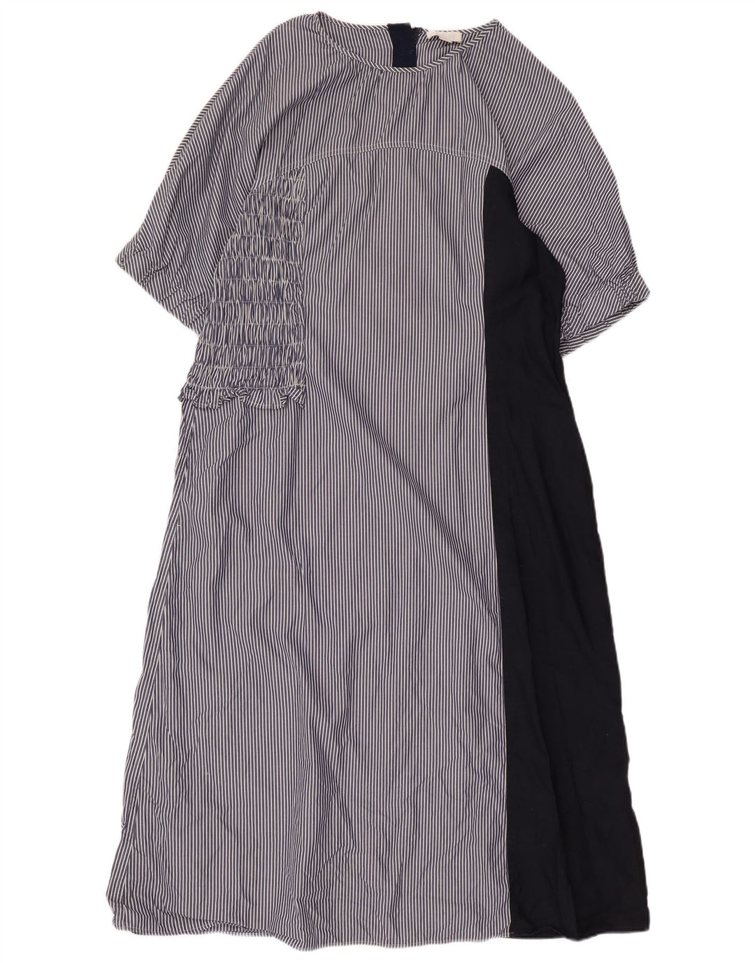 Abito lungo da donna COS EU 44 XL cotone gessato blu navy