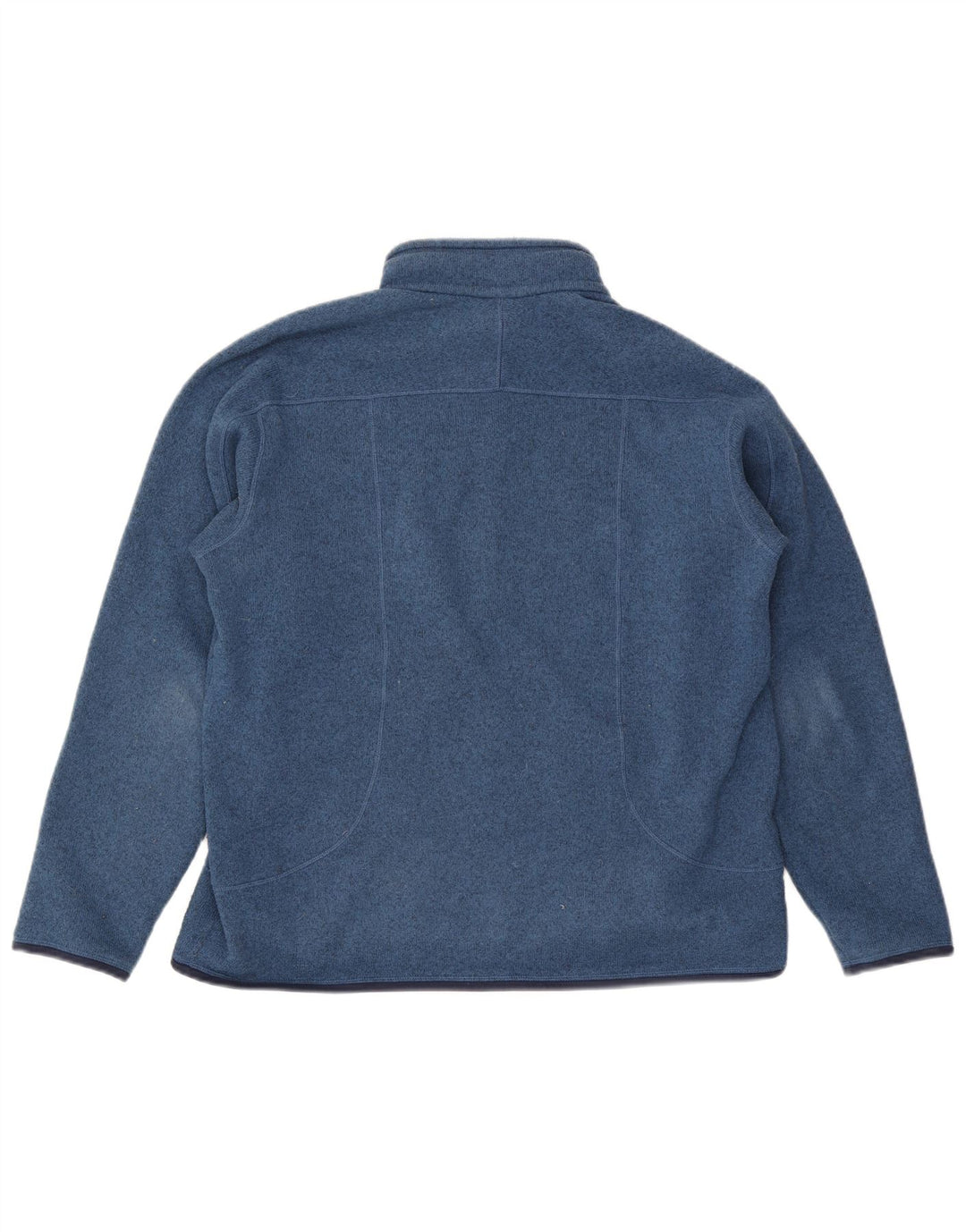 Patagonia Felpa da uomo con zip sul collo, maglione, grande, blu, in poliestere