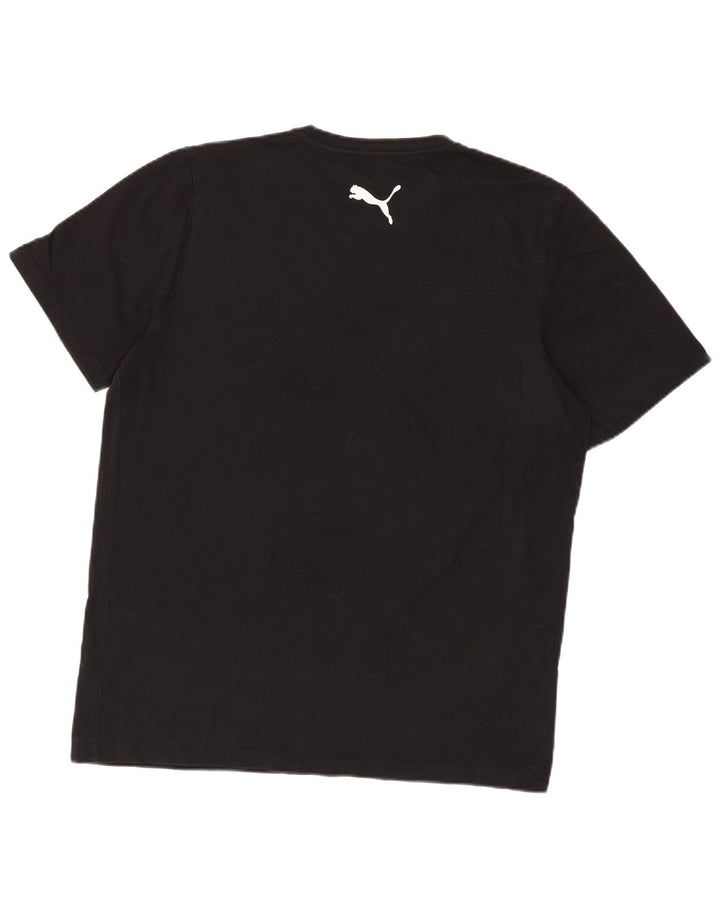 T-shirt da uomo Puma Top Large in cotone nero