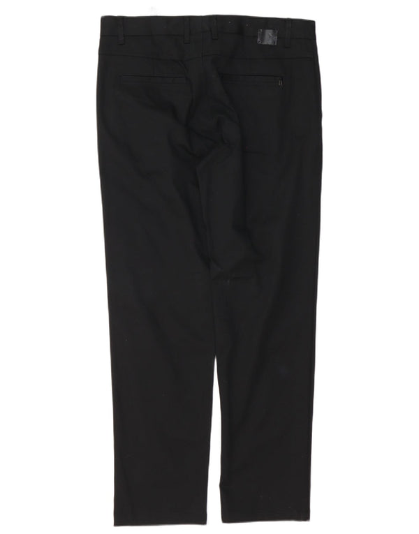 Pantaloni chino dritti da uomo Zara EU 44 Large W34 L30 Cotone nero
