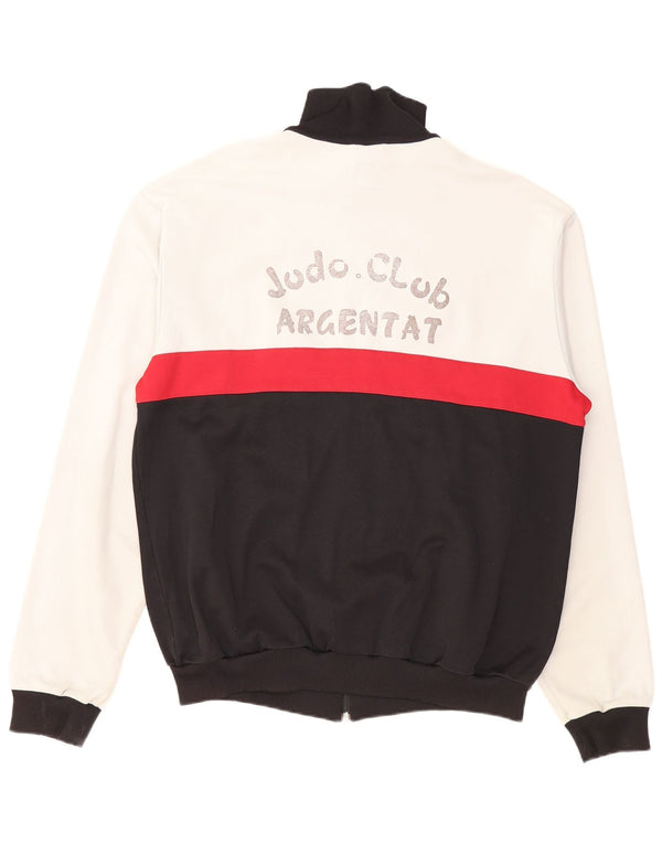 Giacca da ginnastica grafica da uomo Adidas XL in cotone color block nero