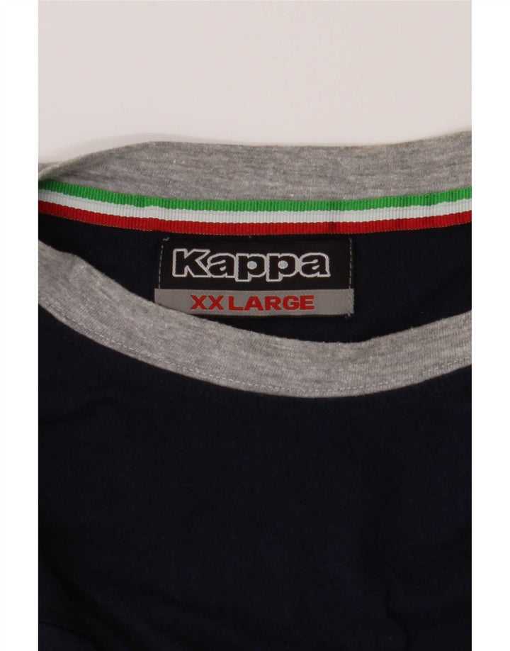 Maglietta Kappa da uomo Top 2XL Blu Navy