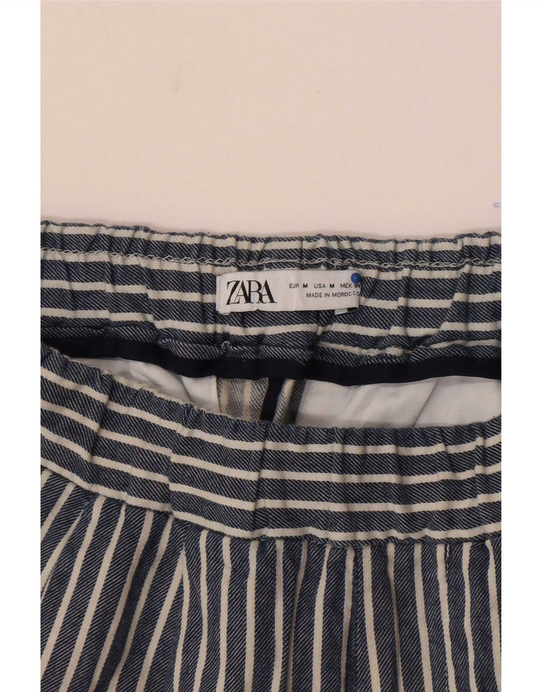 Pantaloncini sportivi da uomo Zara medi a righe blu navy