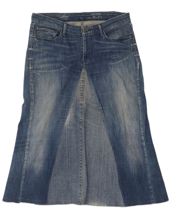 Gonna di jeans skinny Demi Curve da donna Levi's W32 grande cotone blu