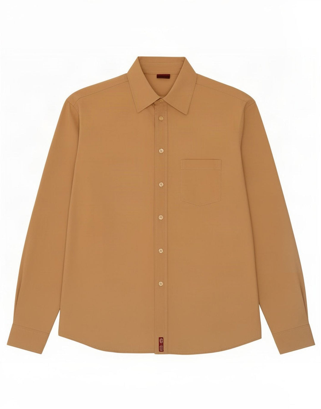Camicia Guess Uomo Cotone Beige Medio