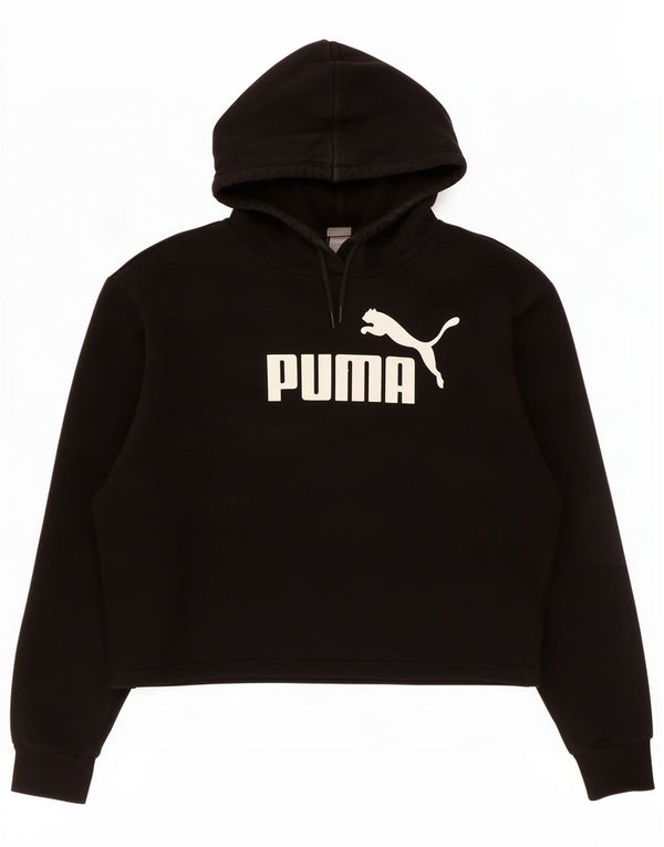 Felpa con cappuccio oversize grafica da donna Puma UK 6 XS Nera