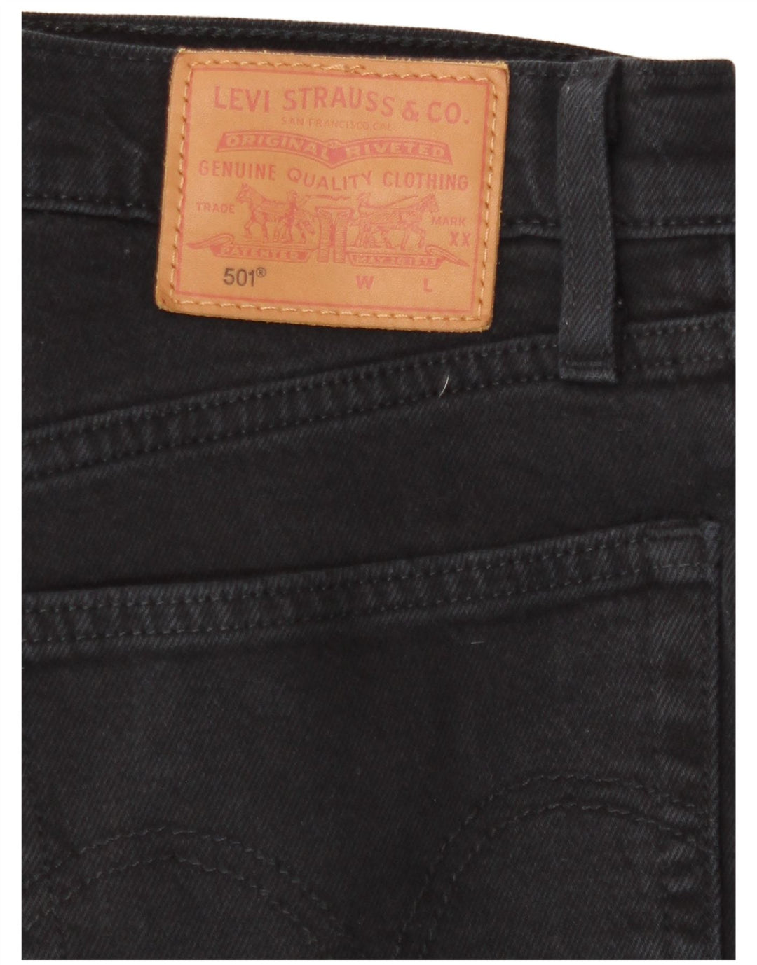 Levi's Uomo 501 Jeans dritti W28 L27 Neri
