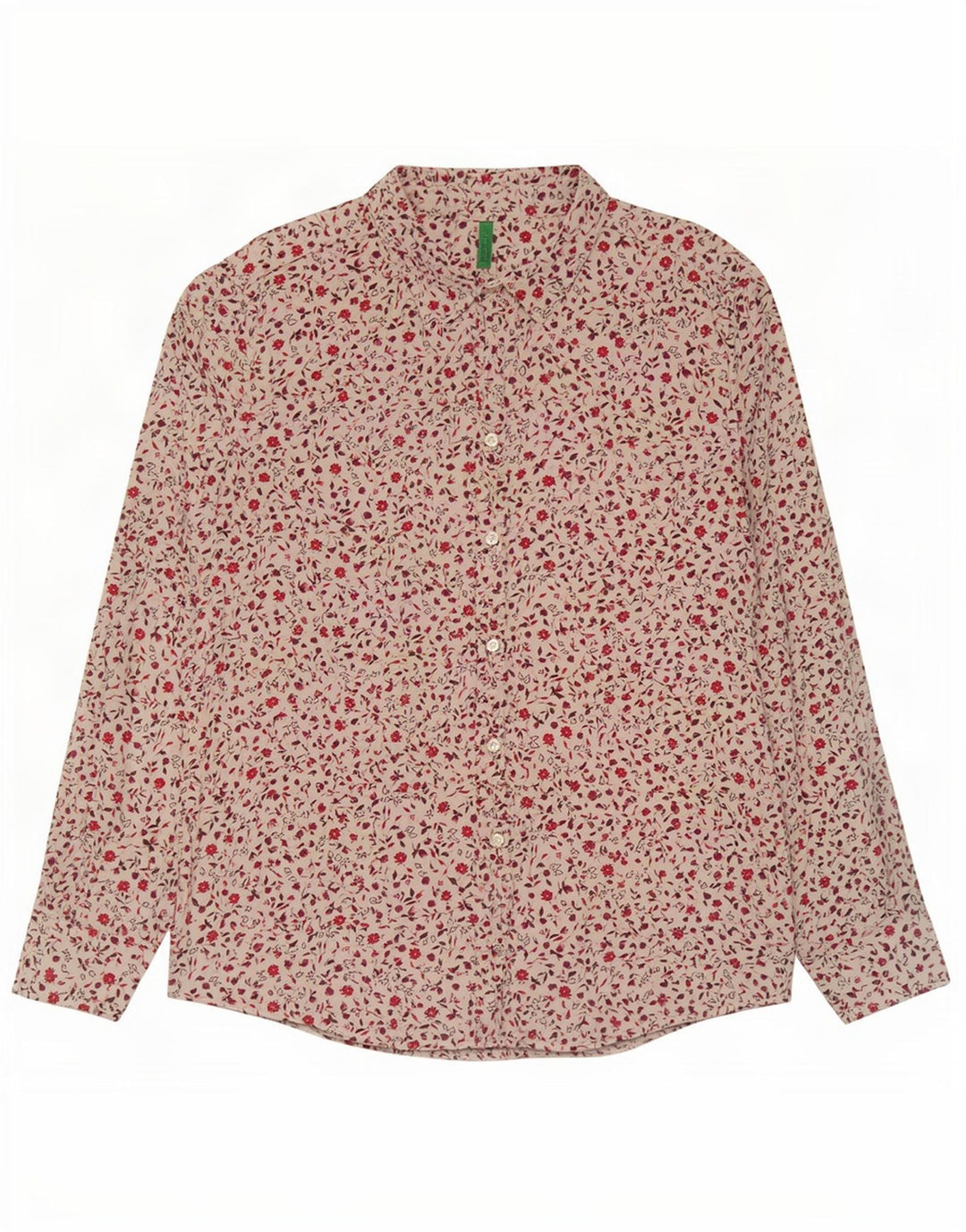 Camicia da donna Benetton UK 16 grande floreale bianco