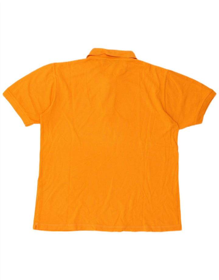 Polo Kappa da uomo a maniche corte Regular Large in cotone arancione