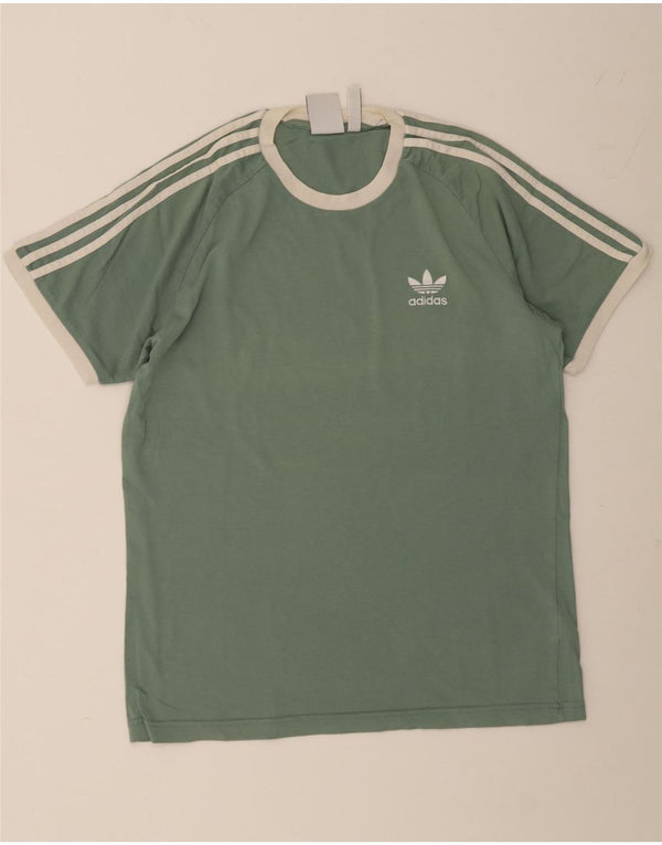 Maglietta Adidas da uomo Top Large in cotone verde
