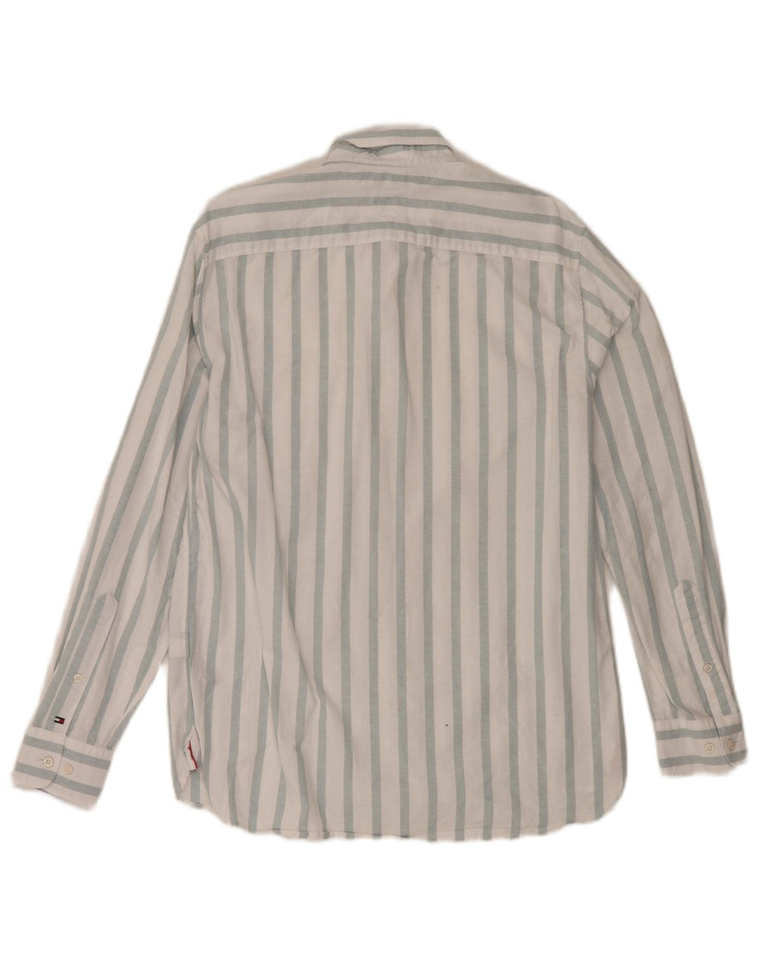 Camicia da uomo Regular Fit Tommy Hilfiger in cotone a righe bianche medie