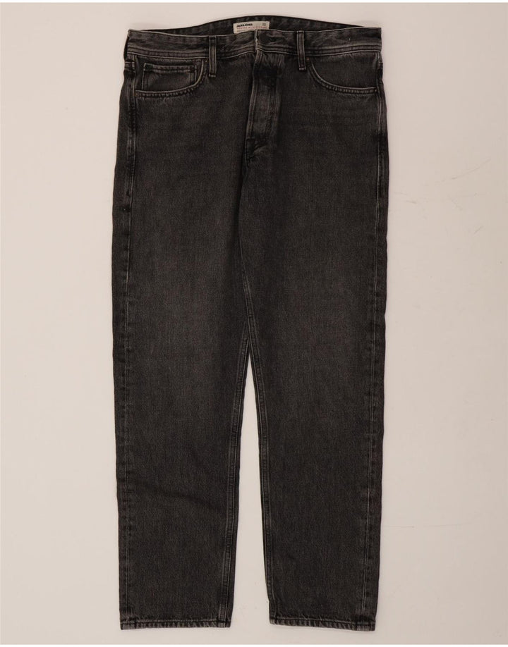 Jeans dritti da uomo Jack & Jones W32 L32 cotone grigio