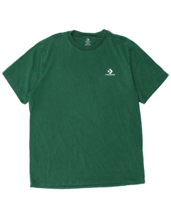 T-shirt da uomo Converse Top in cotone verde medio