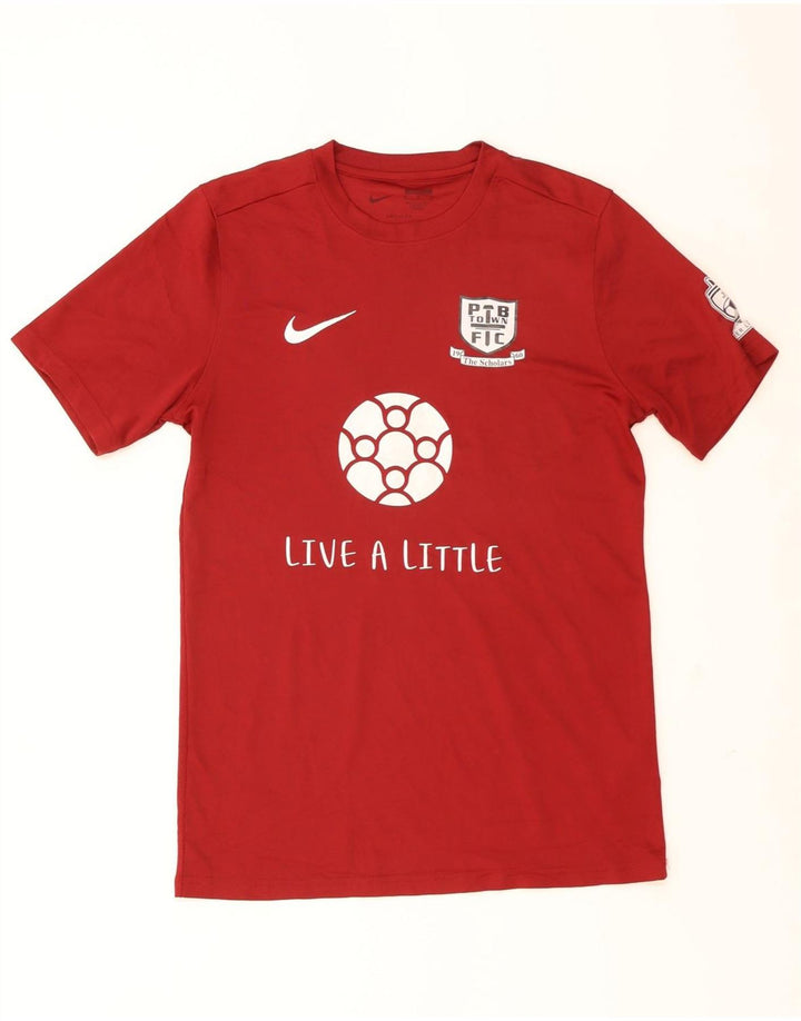 T-shirt grafica Nike Dri Fit Slim Fit da uomo, parte superiore in poliestere marrone medio