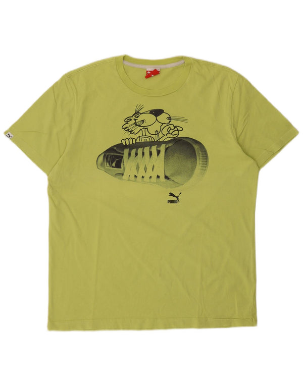 T-shirt grafica da uomo Puma Large verde