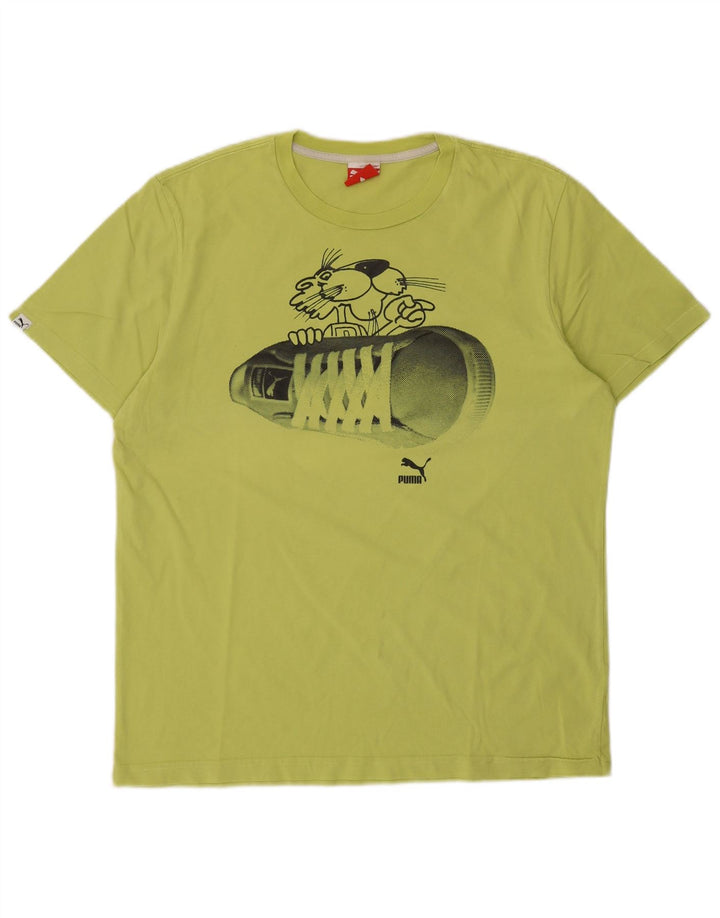 T-shirt grafica da uomo Puma Large verde
