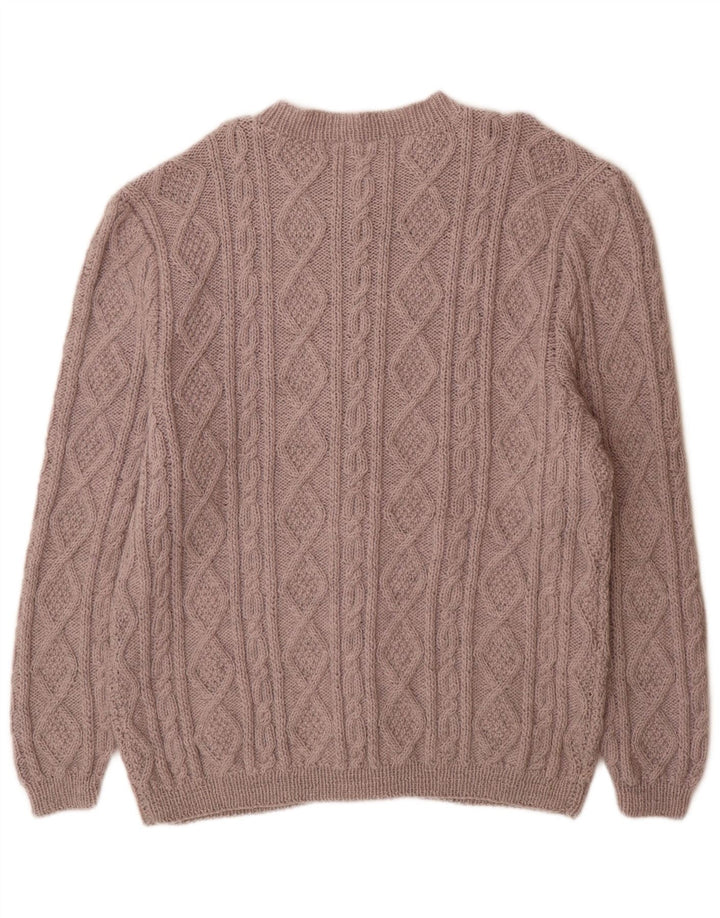 Maglione cardigan vintage da uomo XL viola