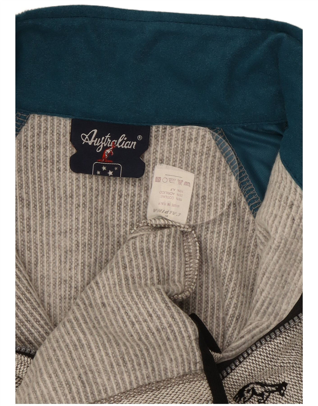 AUSTRALIAN L'ALPINA Giacca da tuta da uomo IT 46 Small Grey Colourblock