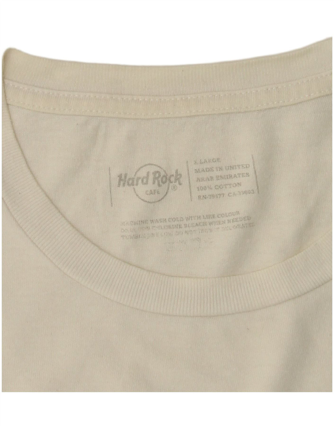 T-shirt grafica da donna Hard Rock Cafe Dublino UK 18 XL cotone bianco