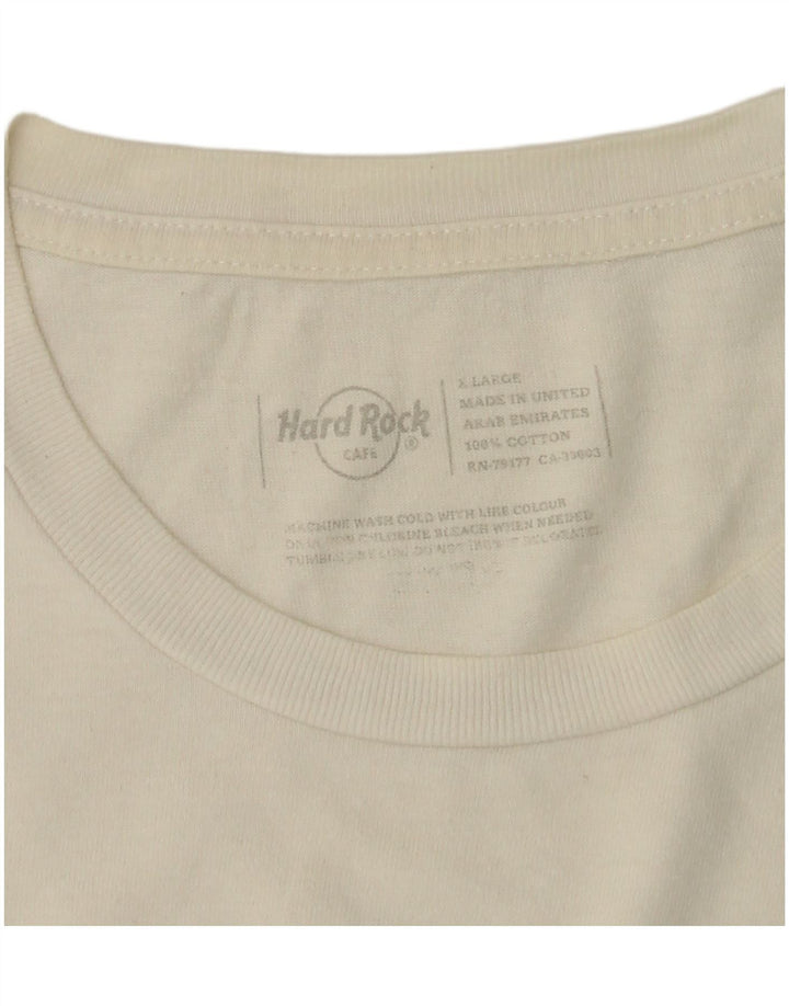 T-shirt grafica da donna Hard Rock Cafe Dublino UK 18 XL cotone bianco