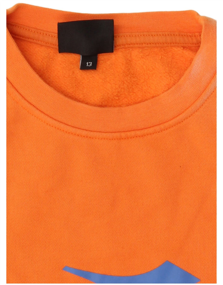 Felpa grafica da bambino Diadora 12-13 anni Arancione