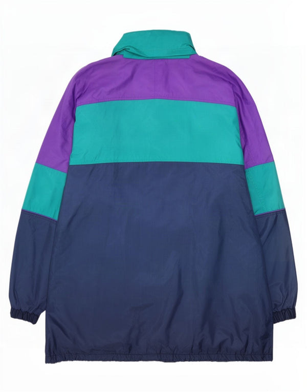 Giacca da tuta da uomo con cappuccio Master XL in nylon color block blu