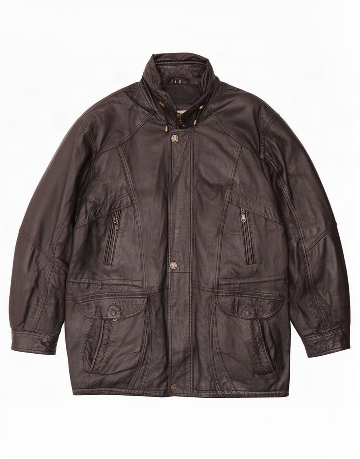 Giacca in pelle da uomo CLASSIC UK 40 grande nera