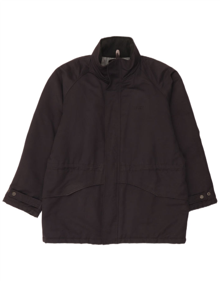 Cappotto Giacca A Vento Uomo Trussardi IT 50 Large Nero Poliestere