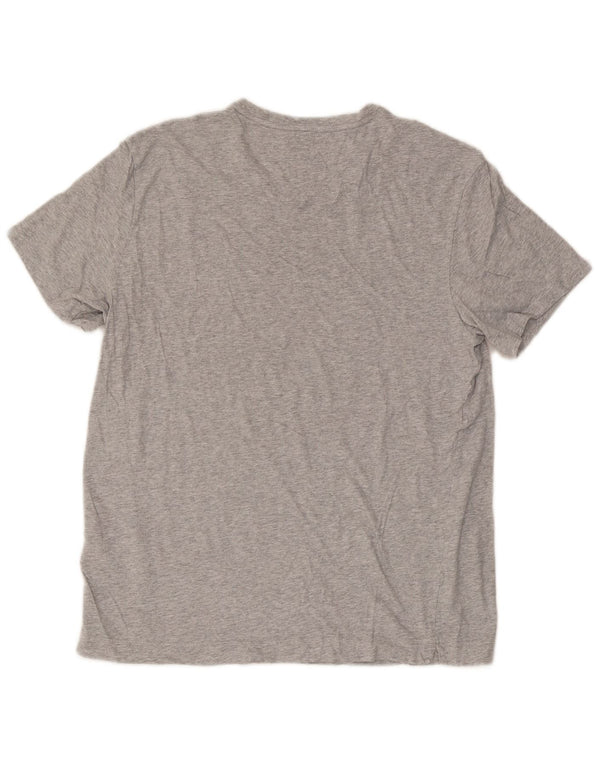 T-shirt da uomo Adidas Top grande in cotone chiazzato grigio