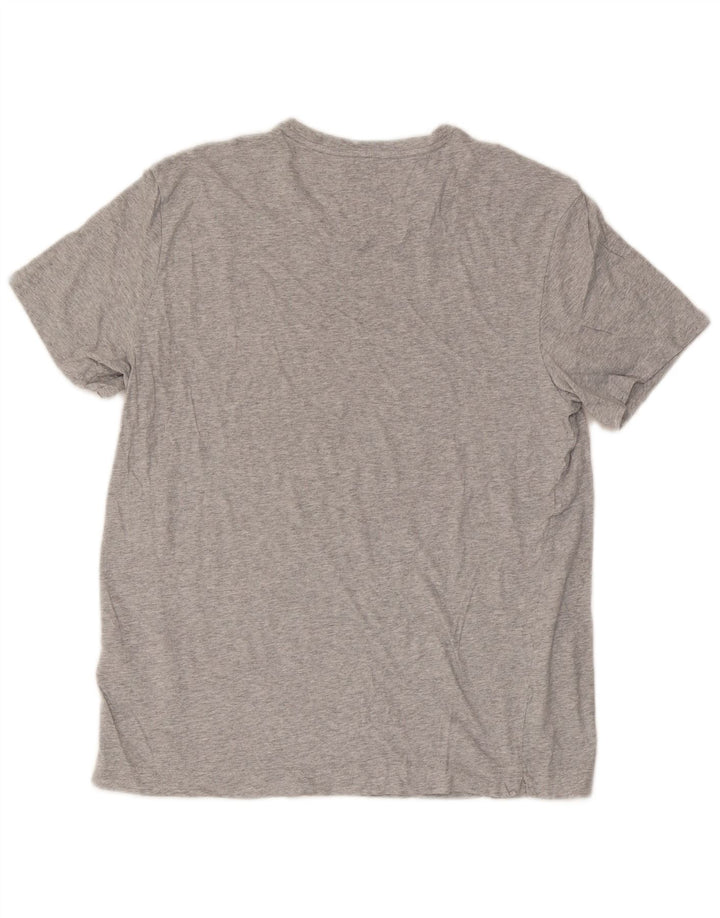 T-shirt da uomo Adidas Top grande in cotone chiazzato grigio