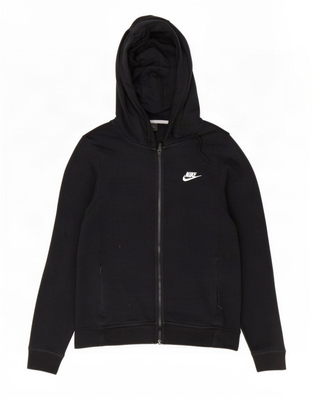Felpa con cappuccio e zip Nike da uomo in cotone nero medio