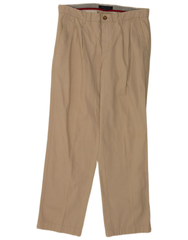 Pantaloni chino pegged da uomo Tommy Hilfiger W34 L32 in cotone beige