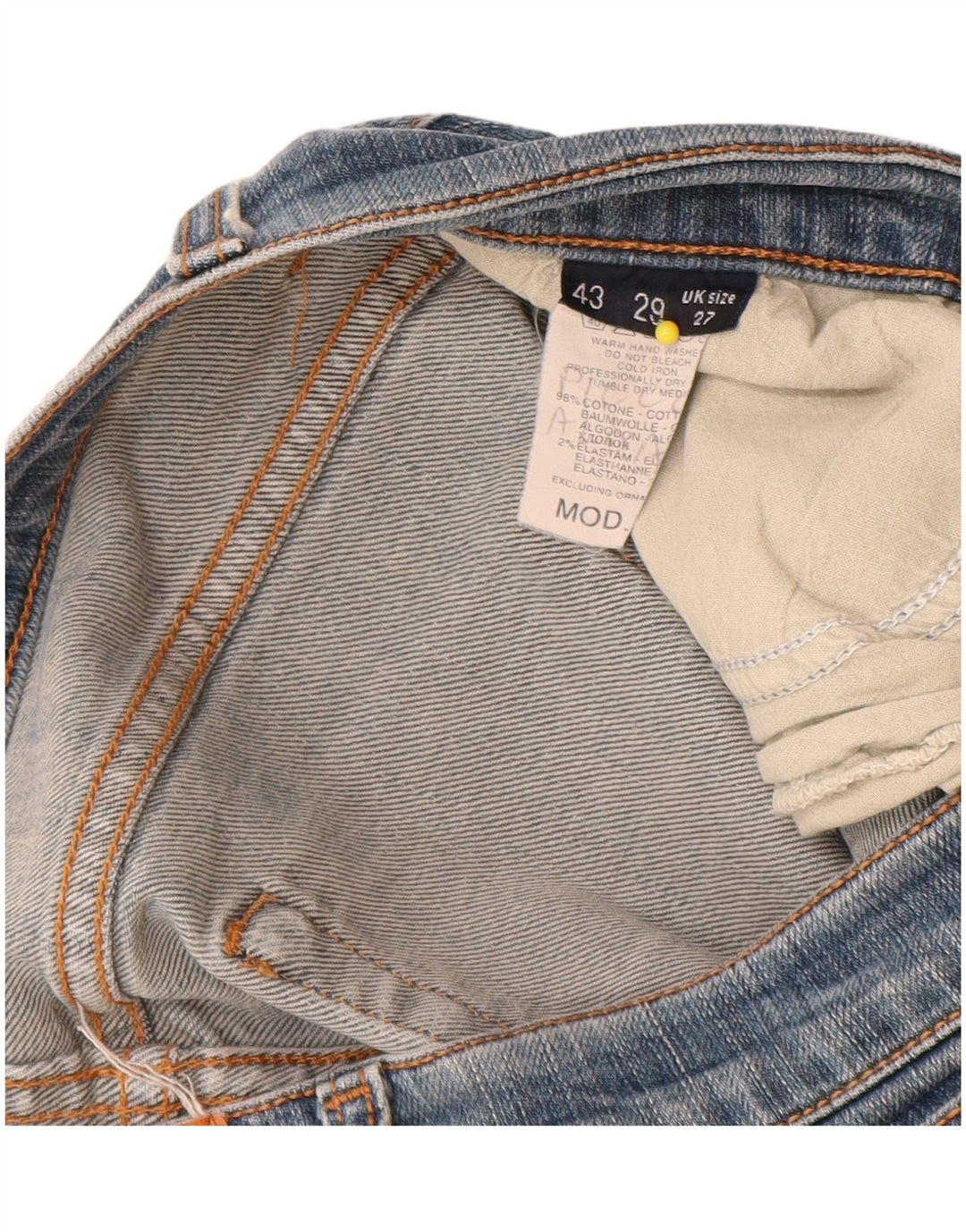 Jeans Trussardi Jeans Donna Bootcut W27 L30 Blu Cotone